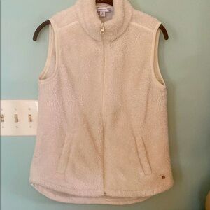 Women's Cream Fleece Vest Southern Tide small